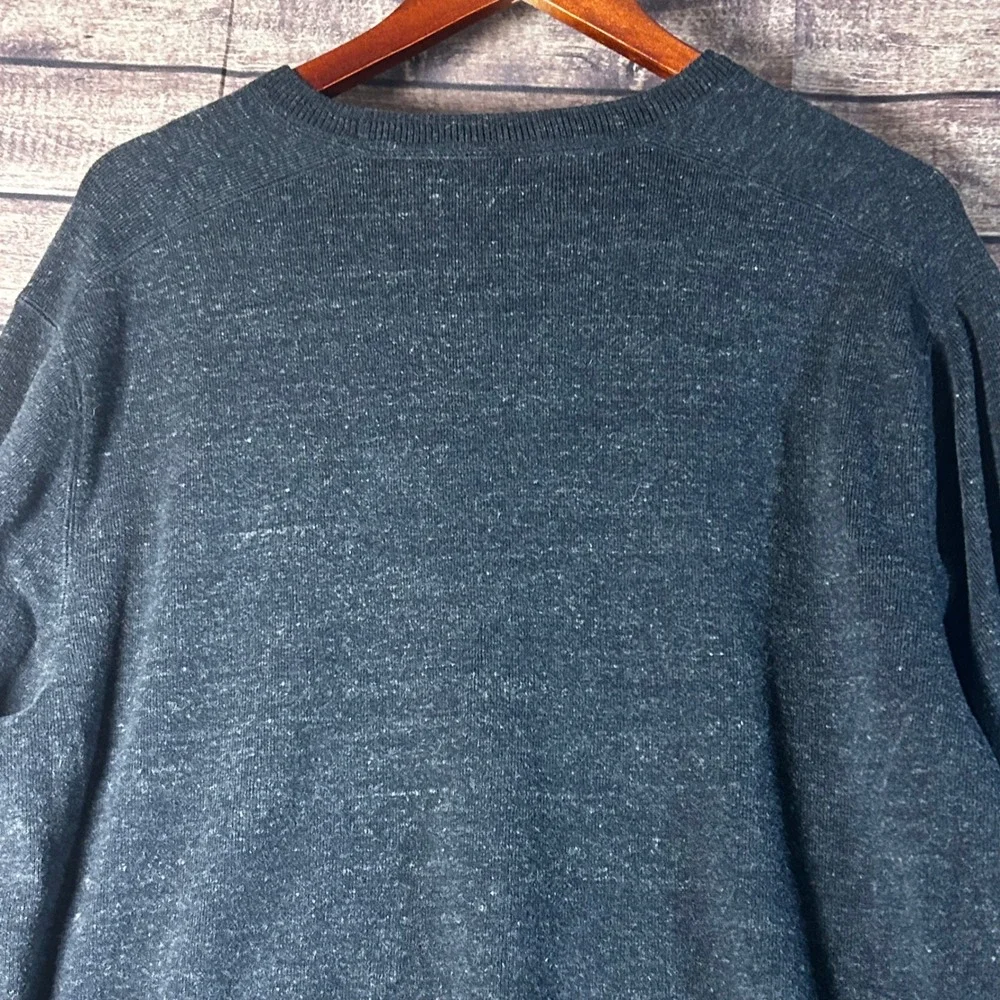 Polo Ralph Lauren Mens XL Charcoal Gray Marl 100% Cotton Crewneck Sweater Pony